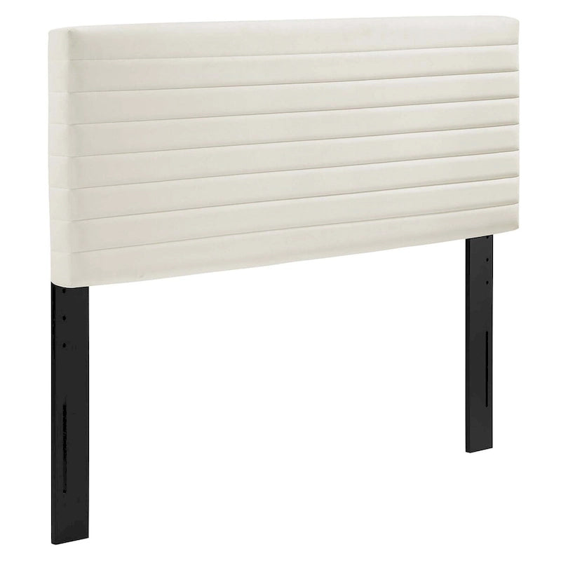 Tête de lit capitonnée en velours multicolore – Style Glam moderne, utilisation 1 à 2 personnes