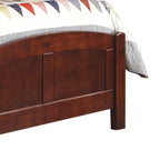 Lit jumeau à panneaux noir/bois de cerisier – Style classique, pour 1 personne