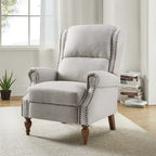 Fauteuil inclinable manuel à oreilles – Anthracite / Avoine / Bleu / Gris / Ivoire – Style traditionnel, 1 personne