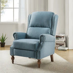Fauteuil inclinable manuel à oreilles – Anthracite / Avoine / Bleu / Gris / Ivoire – Style traditionnel, 1 personne