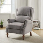 Fauteuil inclinable manuel à oreilles – Anthracite / Avoine / Bleu / Gris / Ivoire – Style traditionnel, 1 personne