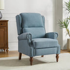 Fauteuil inclinable manuel à oreilles – Anthracite / Avoine / Bleu / Gris / Ivoire – Style traditionnel, 1 personne