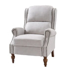 Fauteuil inclinable manuel à oreilles – Anthracite / Avoine / Bleu / Gris / Ivoire – Style traditionnel, 1 personne