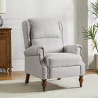 Fauteuil inclinable manuel à oreilles – Anthracite / Avoine / Bleu / Gris / Ivoire – Style traditionnel, 1 personne
