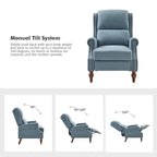 Fauteuil inclinable manuel à oreilles – Anthracite / Avoine / Bleu / Gris / Ivoire – Style traditionnel, 1 personne