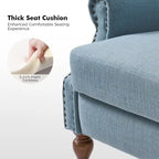 Fauteuil inclinable manuel à oreilles – Anthracite / Avoine / Bleu / Gris / Ivoire – Style traditionnel, 1 personne