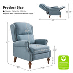 Fauteuil inclinable manuel à oreilles – Anthracite / Avoine / Bleu / Gris / Ivoire – Style traditionnel, 1 personne