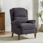 Fauteuil inclinable manuel à oreilles – Anthracite / Avoine / Bleu / Gris / Ivoire – Style traditionnel, 1 personne