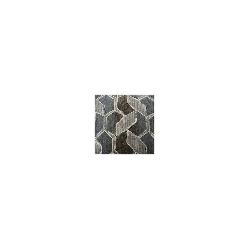 Fauteuil d'appoint surdimensionné en polyester couleur taupe/muscade avec coussin décoratif – 1 place