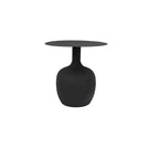 Table d'appoint ronde en métal – Noir / Or / Crème, Usage unique