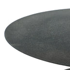 Table d'appoint ronde en métal – Noir / Or / Crème, Usage unique