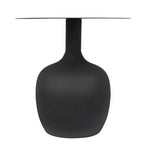 Table d'appoint ronde en métal – Noir / Or / Crème, Usage unique