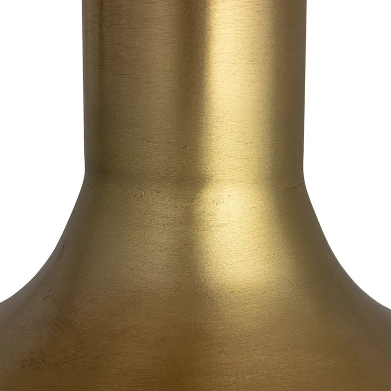 Table d'appoint ronde en métal – Noir / Or / Crème, Usage unique