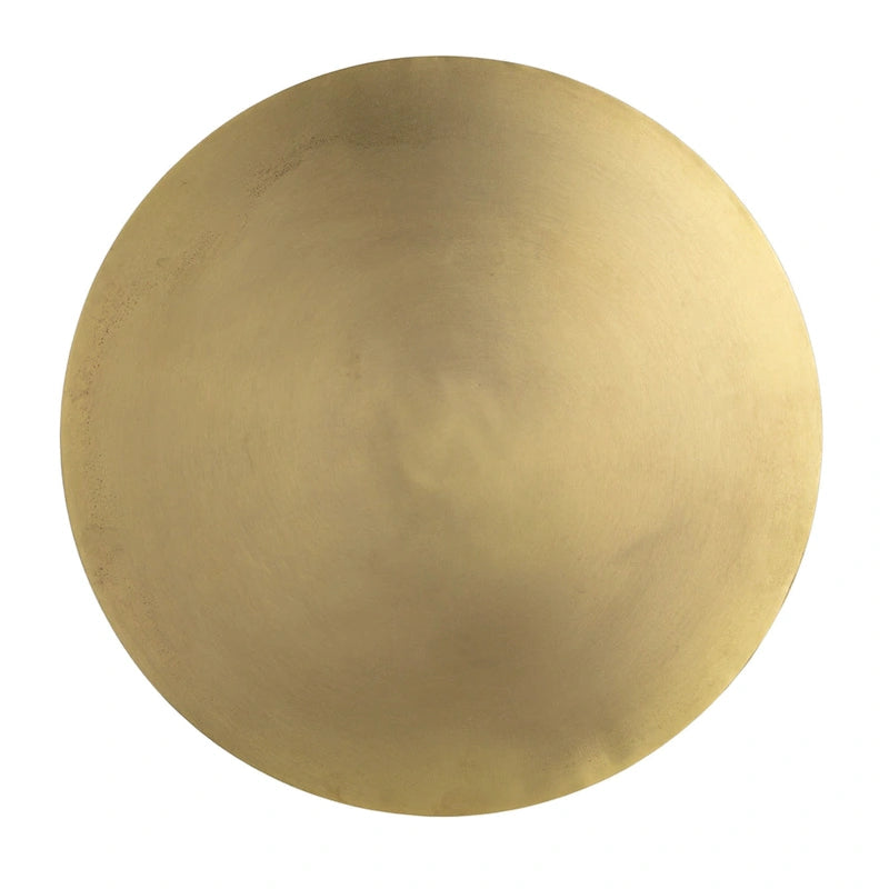 Table d'appoint ronde en métal – Noir / Or / Crème, Usage unique