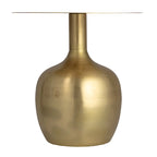 Table d'appoint ronde en métal – Noir / Or / Crème, Usage unique