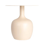 Table d'appoint ronde en métal – Noir / Or / Crème, Usage unique