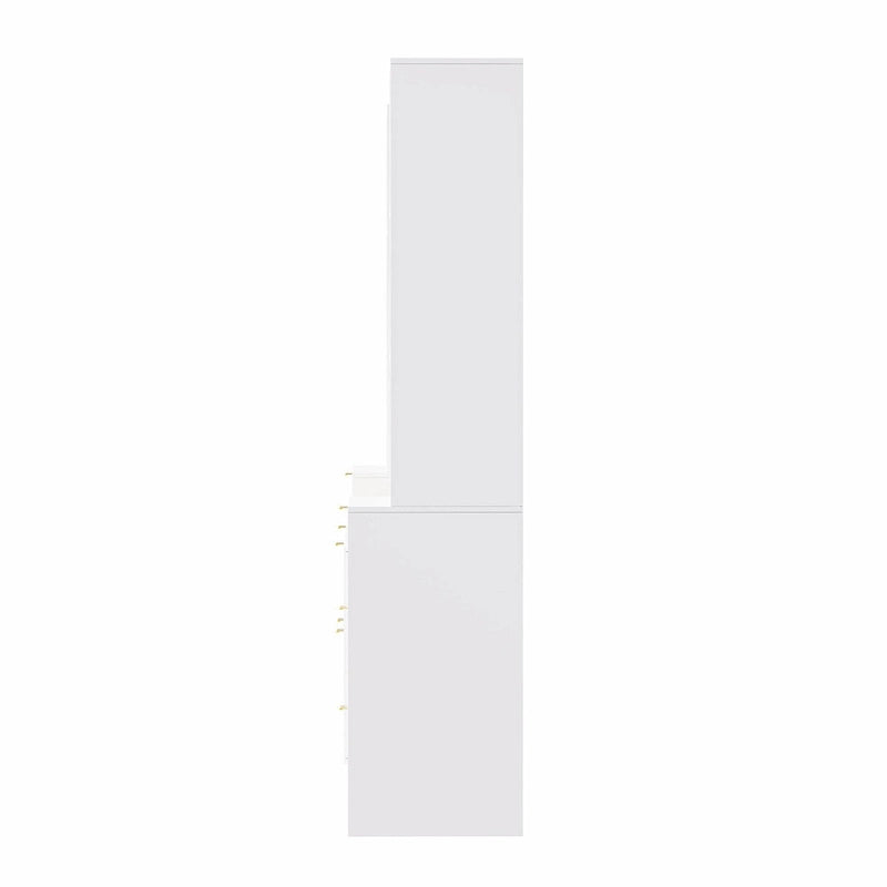 Meuble TV mural 4 pièces noir/blanc avec étagères et tiroirs – Style moderne, pour toute la famille