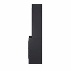Meuble TV mural 4 pièces noir/blanc avec étagères et tiroirs – Style moderne, pour toute la famille