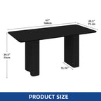Table à manger moderne blanc crème avec base incurvée – Pour 6 à 8 personnes