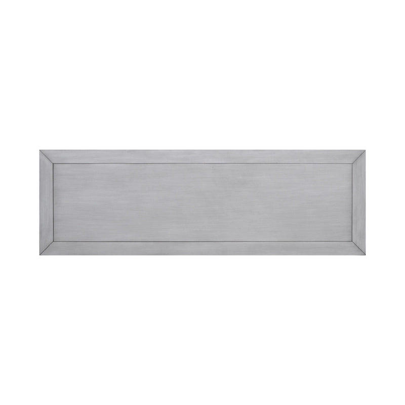 Console en bois massif de couleur gris antique/blanc cassé/expresso/bleu marine antique/bleu rétro/blanc/bleu foncé avec 4 tiroirs, 2 armoires et une étagère inférieure – Unité individuelle