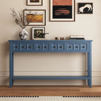 Console rustique expresso avec 4 tiroirs et étagère inférieure – 60 po, une seule unité