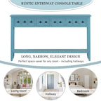 Console rustique expresso avec 4 tiroirs et étagère inférieure – 60 po, une seule unité