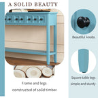 Console rustique expresso avec 4 tiroirs et étagère inférieure – 60 po, une seule unité