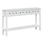 Console rustique expresso avec 4 tiroirs et étagère inférieure – 60 po, une seule unité