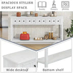 Console rustique expresso avec 4 tiroirs et étagère inférieure – 60 po, une seule unité