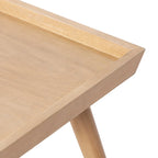 Table basse rectangulaire en bois noyer – Style mid-century, pour 1 à 2 personnes