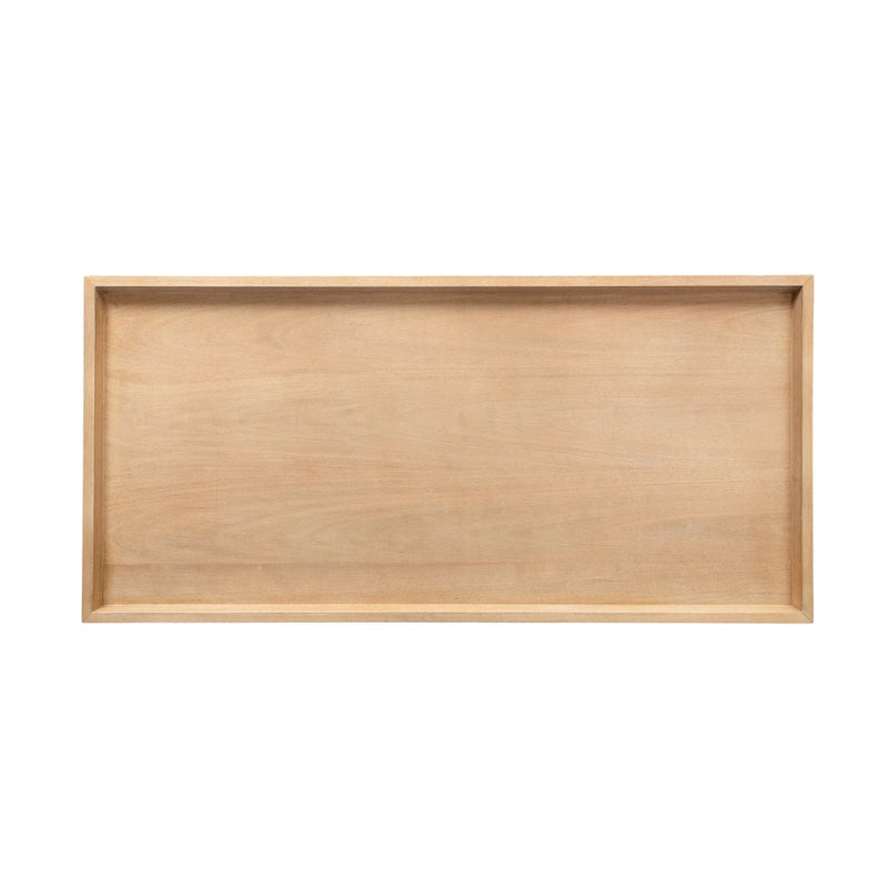 Table basse rectangulaire en bois noyer – Style mid-century, pour 1 à 2 personnes