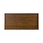 Table basse rectangulaire en bois noyer – Style mid-century, pour 1 à 2 personnes