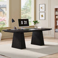 Bureau informatique rustique noir – style rustique, usage unique