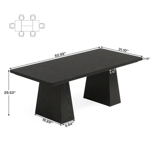 Bureau informatique rustique noir – style rustique, usage unique