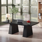 Bureau informatique rustique noir – style rustique, usage unique