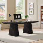 Bureau informatique rustique noir – style rustique, usage unique