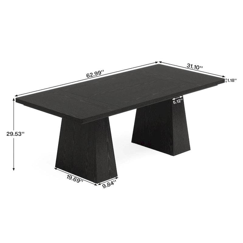 Bureau informatique rustique noir – style rustique, usage unique