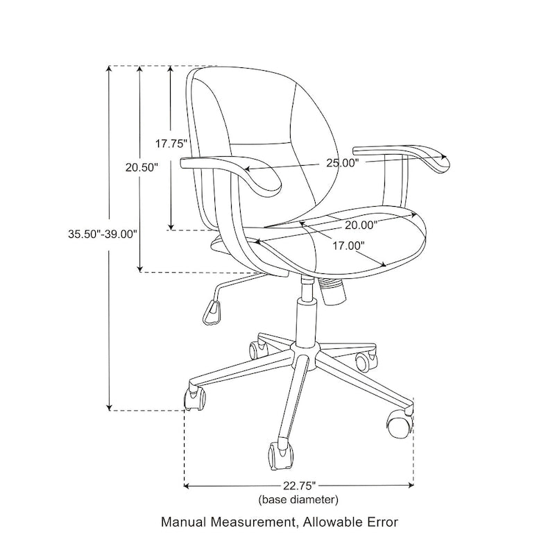 Chaise de bureau ergonomique en similicuir vieux/rouille/noir et marron – Style moderne, utilisation individuelle