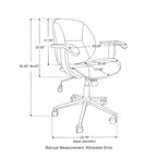 Chaise de bureau ergonomique en similicuir vieux/rouille/noir et marron – Style moderne, utilisation individuelle