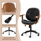 Chaise de bureau ergonomique en similicuir vieux/rouille/noir et marron – Style moderne, utilisation individuelle