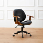 Chaise de bureau ergonomique en similicuir vieux/rouille/noir et marron – Style moderne, utilisation individuelle