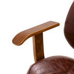 Chaise de bureau ergonomique en similicuir vieux/rouille/noir et marron – Style moderne, utilisation individuelle