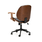 Chaise de bureau ergonomique en similicuir vieux/rouille/noir et marron – Style moderne, utilisation individuelle