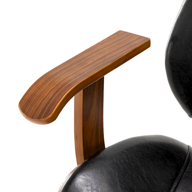 Chaise de bureau ergonomique en similicuir vieux/rouille/noir et marron – Style moderne, utilisation individuelle