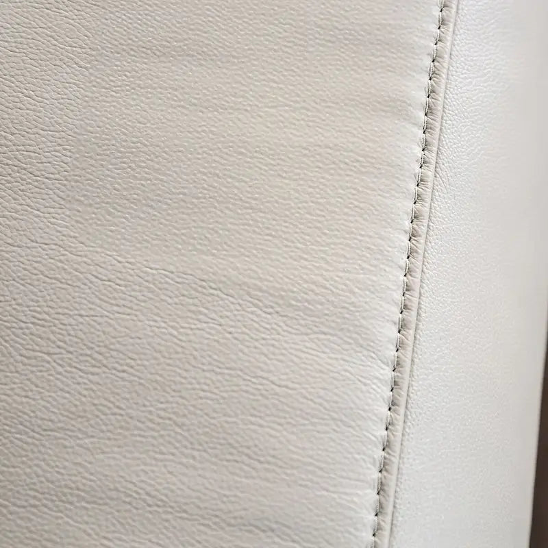 Causeuse inclinable manuelle en cuir assorti noir/taupe avec accoudoirs évasés – 2 places