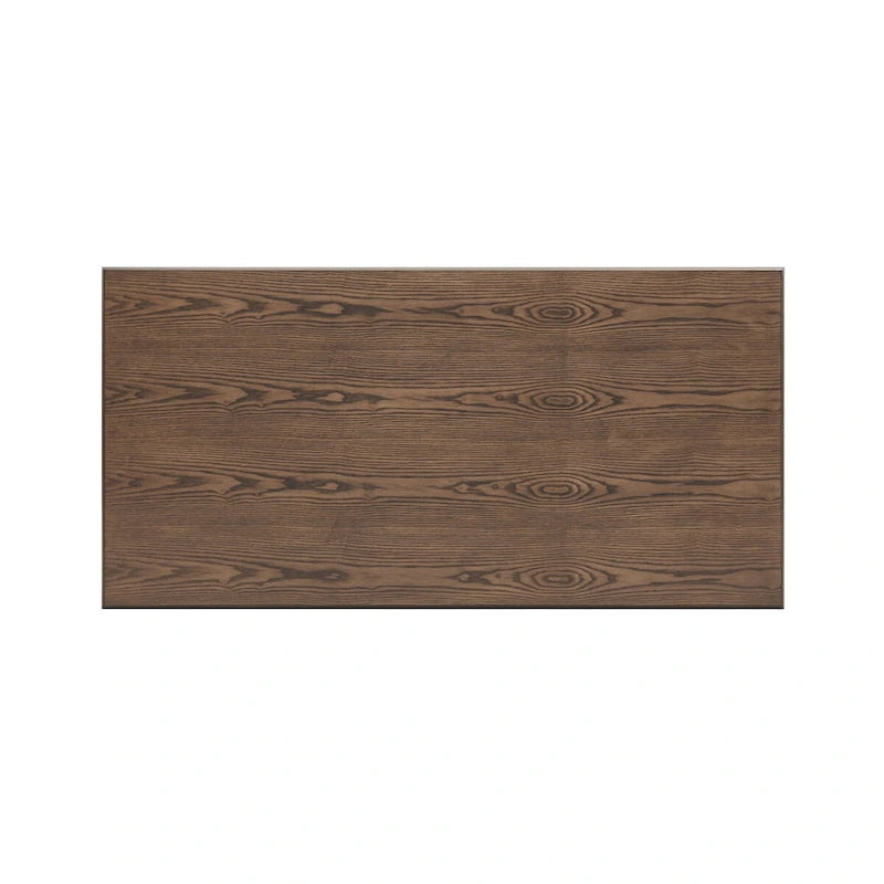 Table de salle à manger rectangulaire moderne du milieu du siècle en noyer avec pieds en bois massif – Peut accueillir 6 à 8 personnes