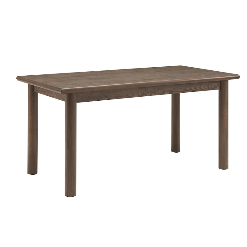 Table de salle à manger rectangulaire moderne du milieu du siècle en noyer avec pieds en bois massif – Peut accueillir 6 à 8 personnes