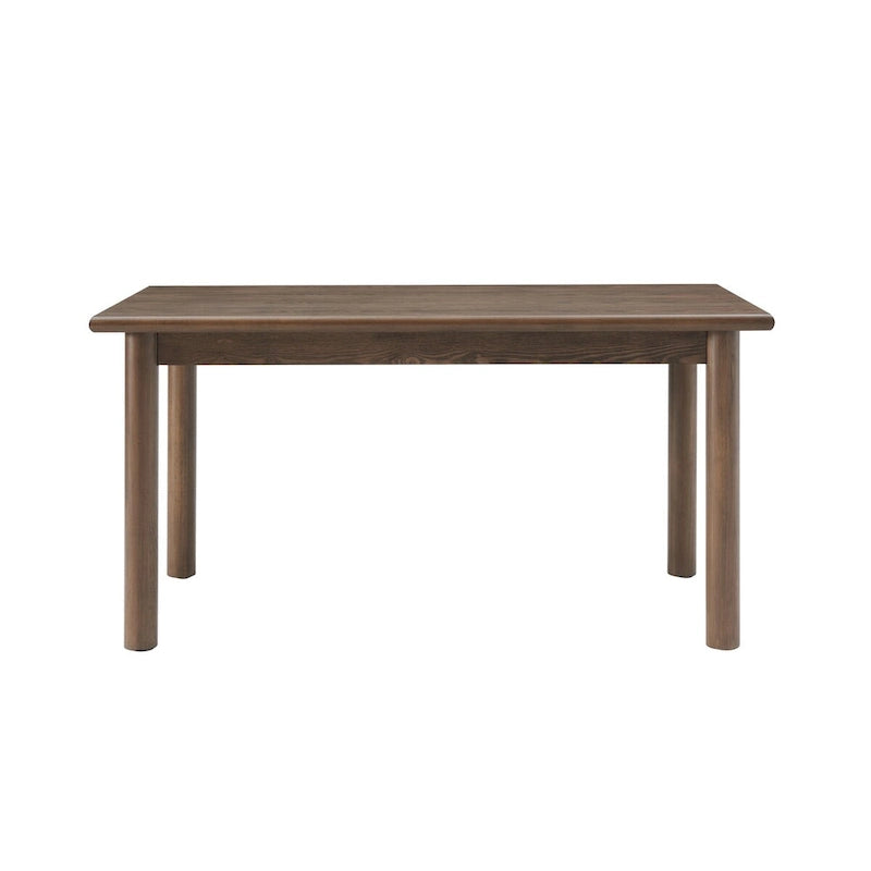Table de salle à manger rectangulaire moderne du milieu du siècle en noyer avec pieds en bois massif – Peut accueillir 6 à 8 personnes
