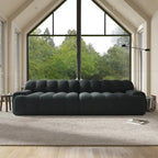 Canapé nuage 3 places vert / noir / gris clair – Style moderne, pour 3 personnes