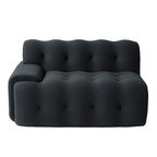 Canapé nuage 3 places vert / noir / gris clair – Style moderne, pour 3 personnes